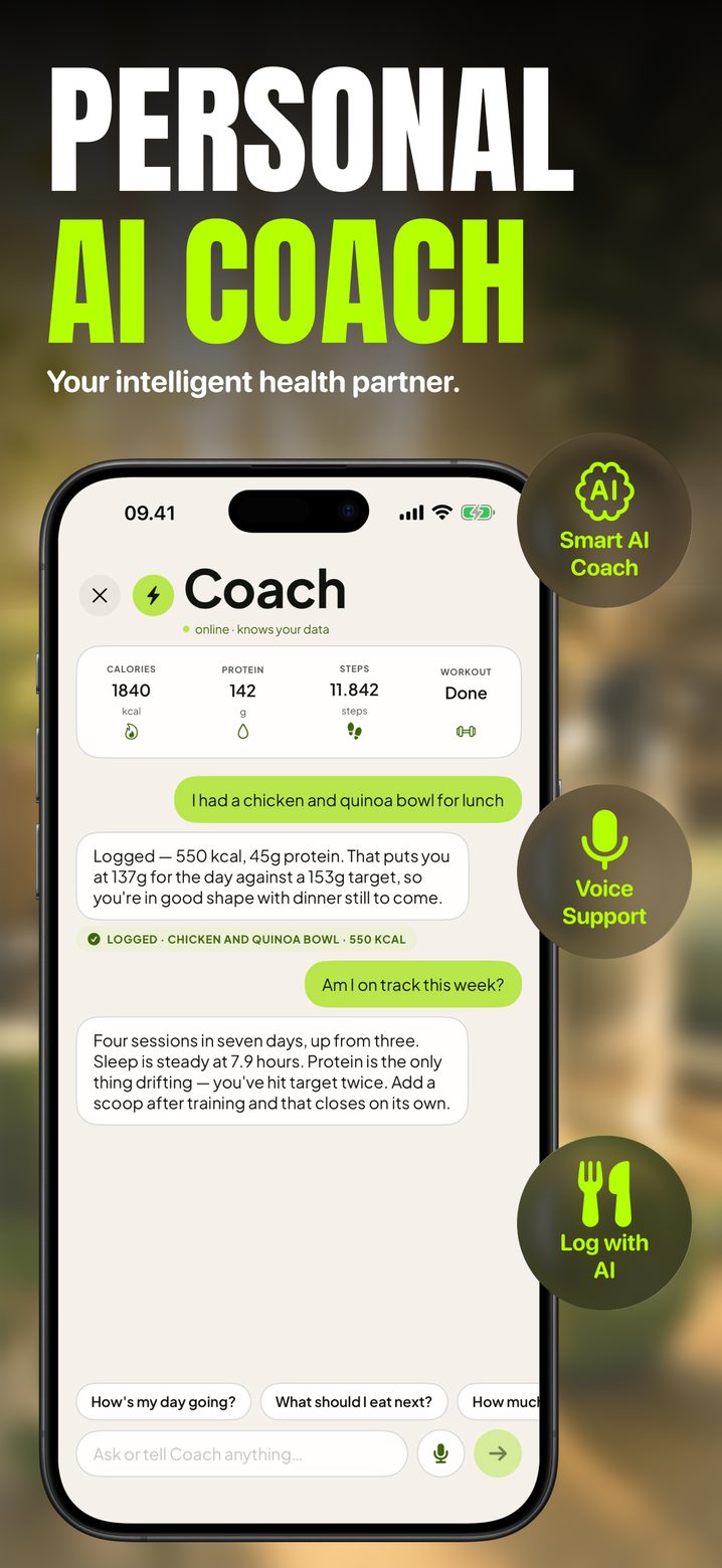 App Store screenshot: personal AI coach.